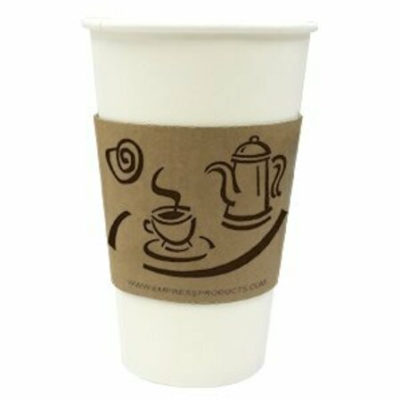 EMPRESS EH -1020 Hot Cup Sleeve for 10-20 oz Cups Coffee Print, 100PK EHCS-1020